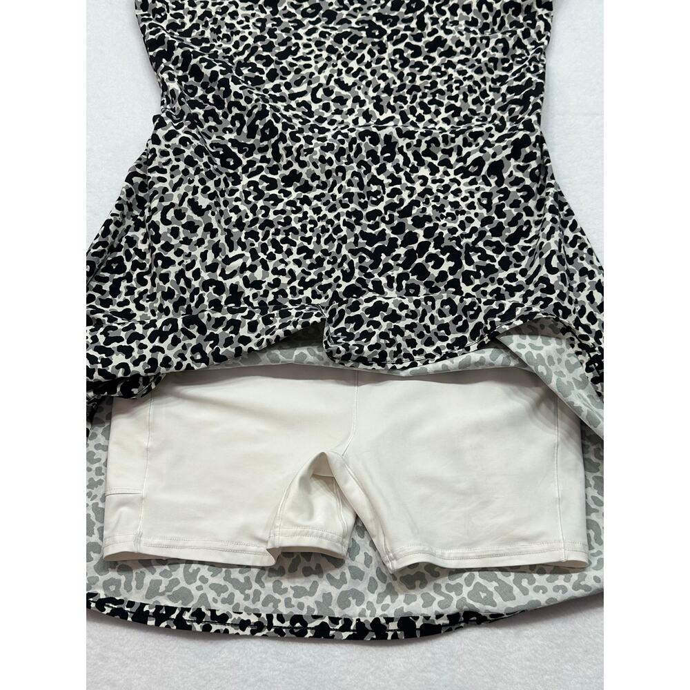 Outdoor Voices The Exercise Dress Snow Leopard Print Built In Shorts Size M - Picture 9 of 11